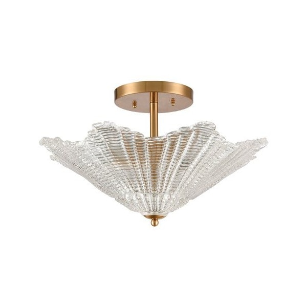 Radiance 20'' Wide 4-Light Semi Flush Mount - Satin Brass